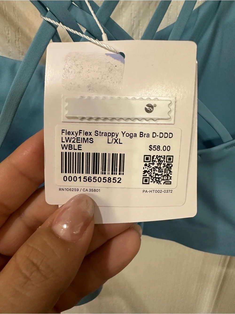 Lululemon FlexyFlex Strappy Yoga Bra *Light Support, D-DDD Cups Washed Blue